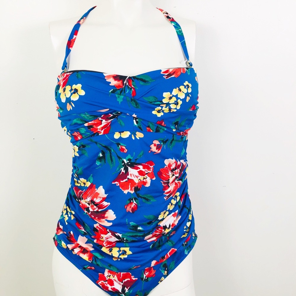 RLL Lauren Ralph Lauren Floral Halter Swimsuit